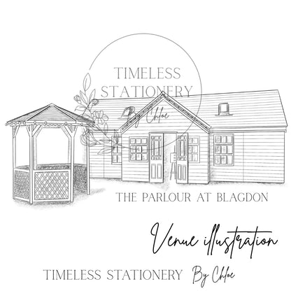 The Parlour at Blagdon Venue Illustration