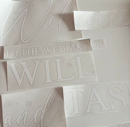 Wedding Mirror Decals