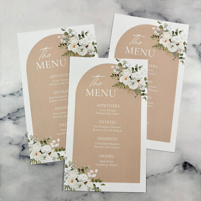 Boho Blush Menu
