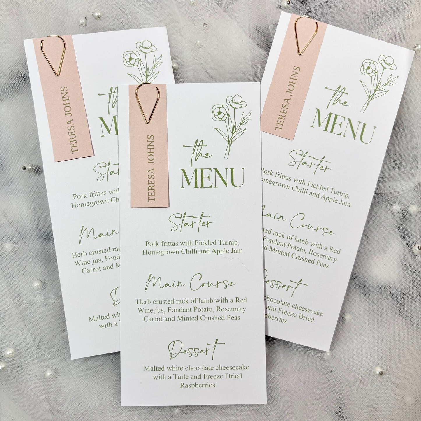 Floral Accent Menu