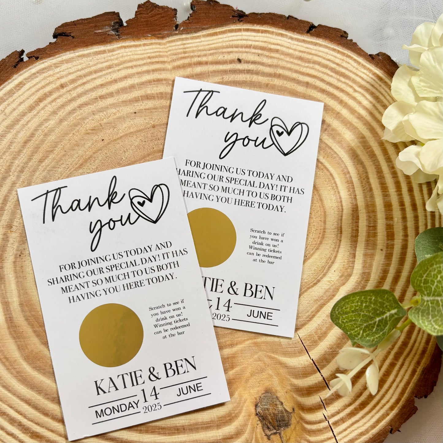 Wedding Favour Scratch Cards #2