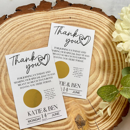 Wedding Favour Scratch Cards #2