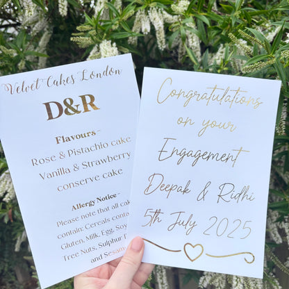 Foiled Cake Signs