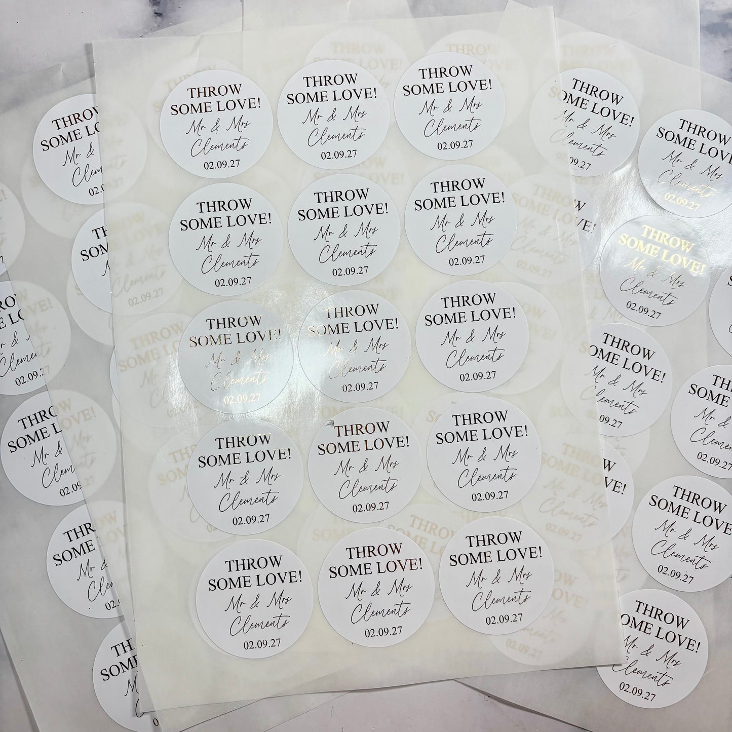 Personalised Wedding Confetti Stickers