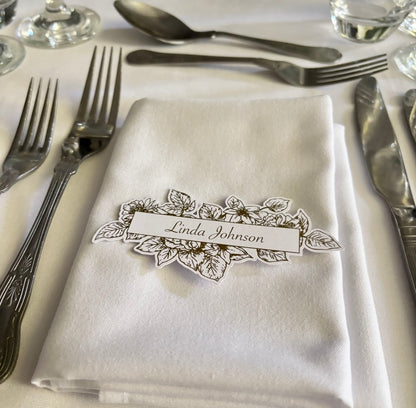 The Foiled Floral Statement Place Card