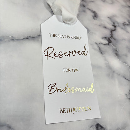 The Luxe Foil Reserved Seat Tag