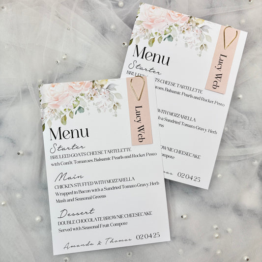 Whispering Blooms Menu