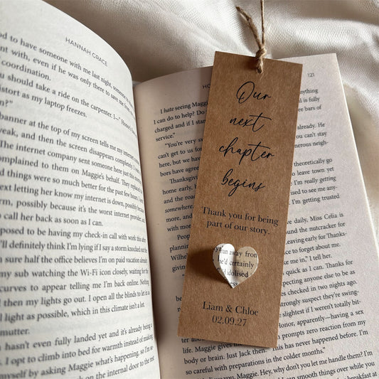 Rustic Wedding Bookmark Favour