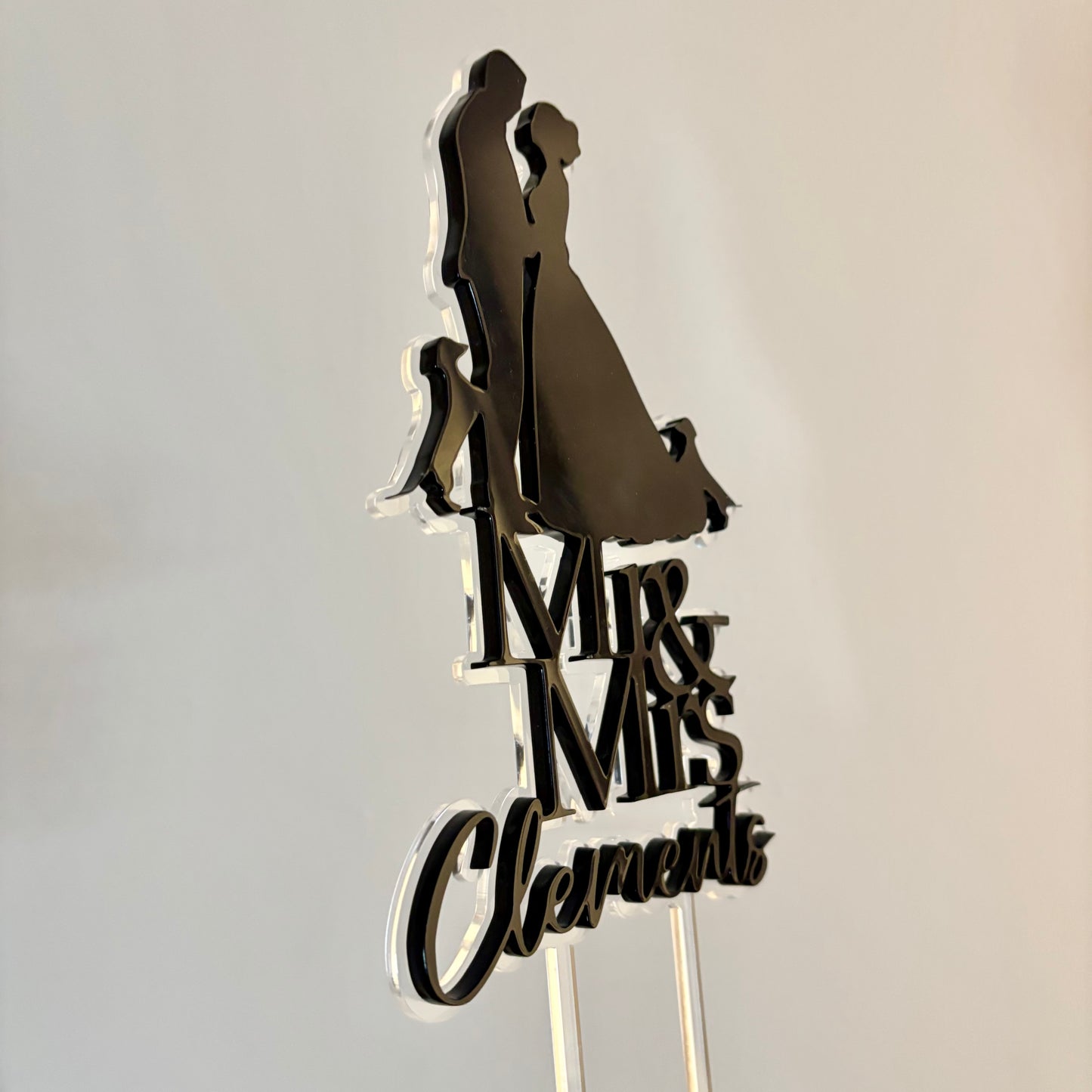 Bespoke Acrylic Wedding Cake Topper