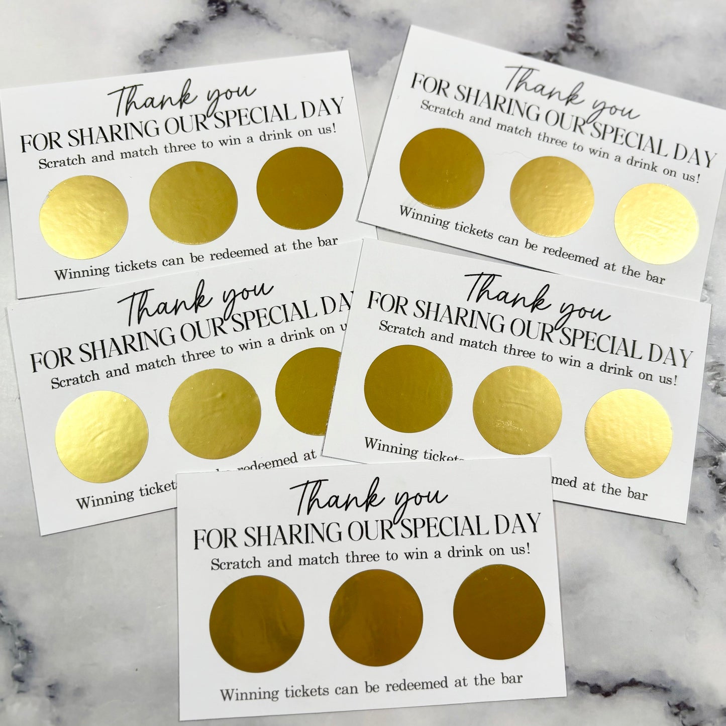 Wedding Favour Scratch Cards #1