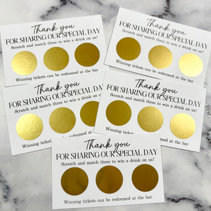 Wedding Favour Scratch Cards #1