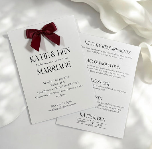 The Classic Bow Invitation