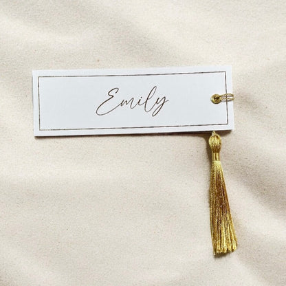 The Foiled Bookmark Place Card