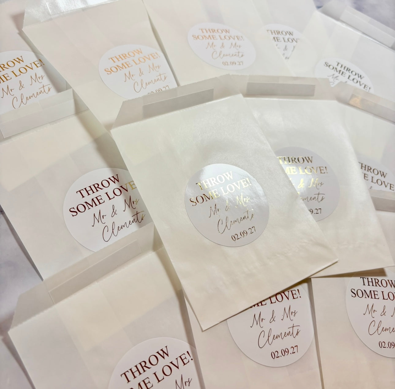 Personalised Wedding Confetti Bags