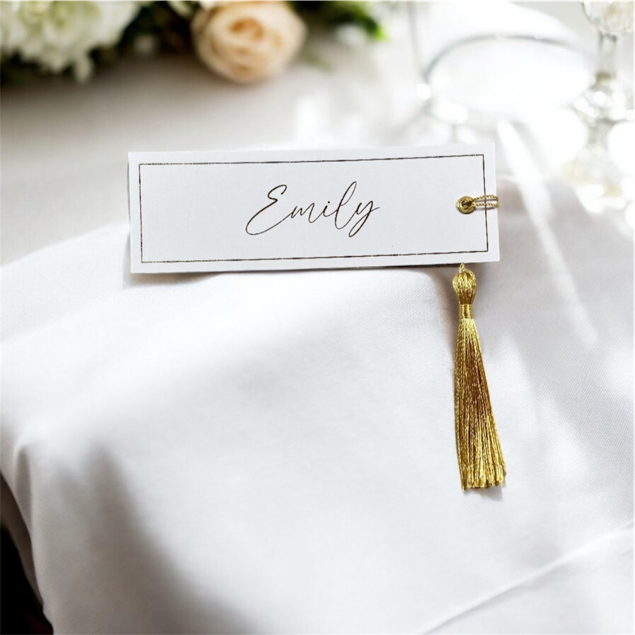 The Foiled Bookmark Place Card