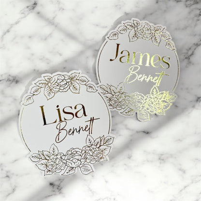 The Foiled Floral Place Card