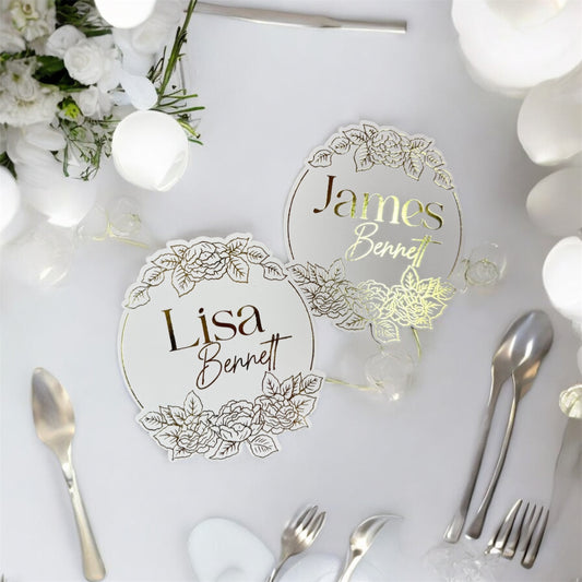 The Foiled Floral Place Card
