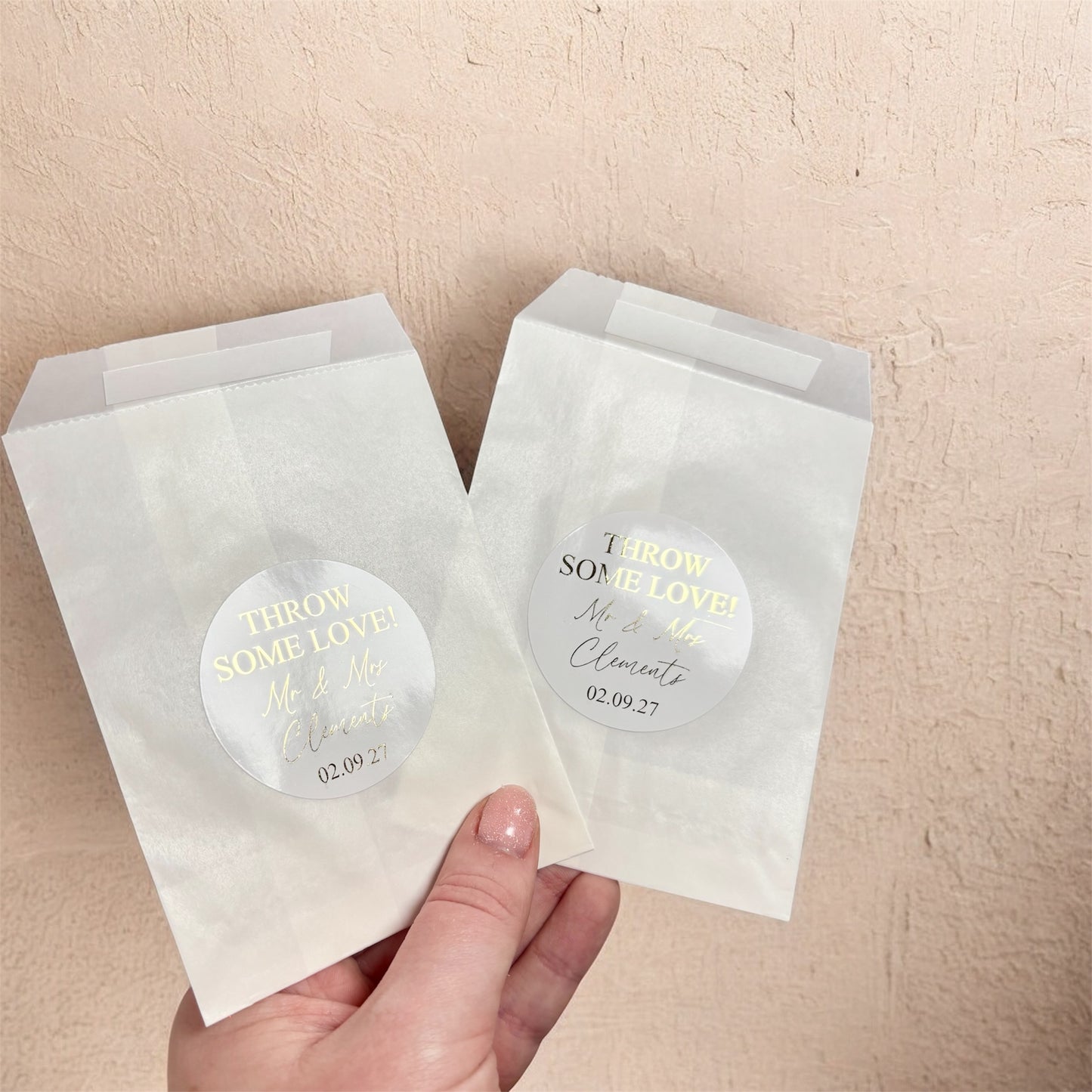 Personalised Wedding Confetti Bags