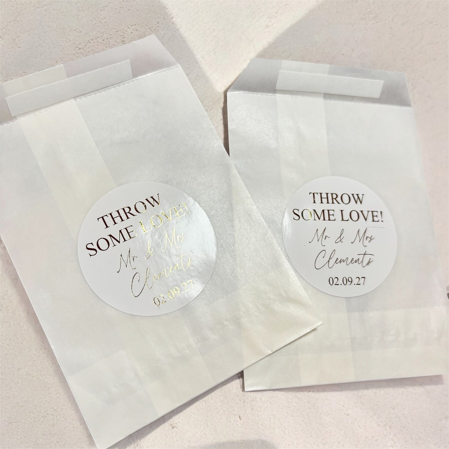 Personalised Wedding Confetti Bags