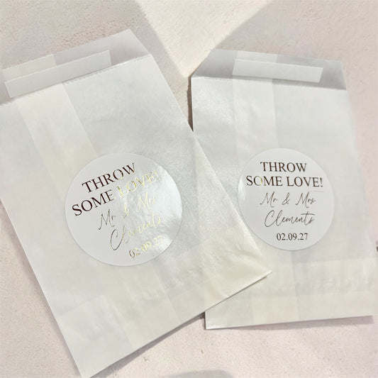 Personalised Wedding Confetti Bags