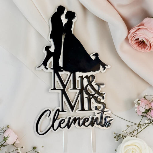 Bespoke Acrylic Wedding Cake Topper